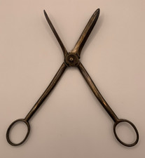 Antique Silver Plate Grape Scissors Curved Food Fruit Scissors Needs Polishing