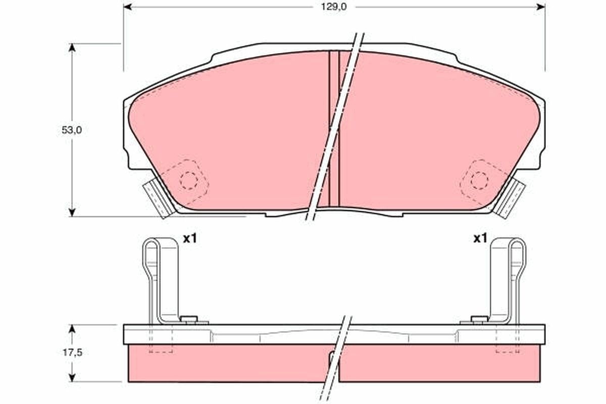 Plaquettes de frein TRW GDB3034 éliminez les bruits de freinage sur Acura