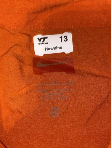 Nike Virginia Tech Hokies Football Team Issued orange Poloshirt Large - Bild 4 von 4