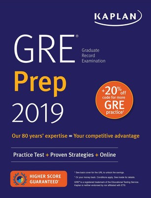 GRE Prep 2019 von Kaplan Test Prep Taschenbuch Englisch Prüfungsvorbereitung