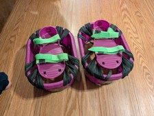 Vintage 1989 Moon Shoes SSI Kids Bounce Toy Retro 80s 90s Purple Pair