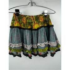 Matilda Jane Girls you and me AvaBoho Tiered Ruffle Mini Skirt tutu Olive Sz 10