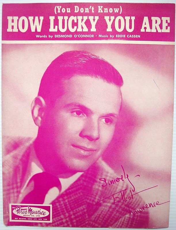 ELLIOT LAWRENCE Sheet Music (You Don't Know) HOW LUCKY YOU ARE P. Maurice Publ. eBay