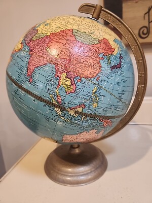 THE E F. CRAM COMPANY社製のヴィンテージ地球儀 Vintage Cram's Universal Terrestrial Globe 10.5 Inch No. 105