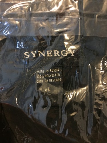NEW ADULT SYNERGY BLACK BUTTON UP FRONT SHIRT SIZE LARGE! - Picture 5 of 5