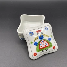 Vintage 1980 Takahashi Good Old Days Dutch Farmer Wife Trinket Box