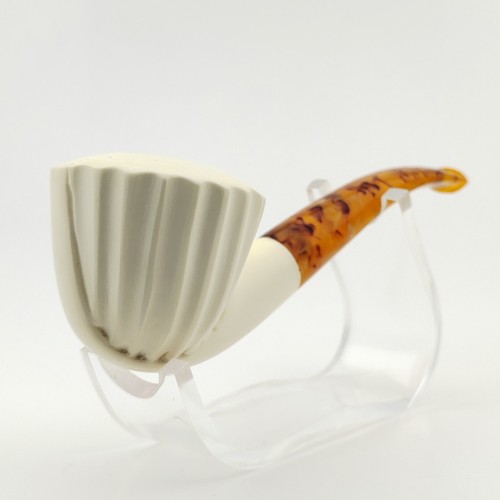 Classic Swirl Block Meerschaum Pipe,With Case,Unique Meerschaum Pipes - 第 1/9 張圖片