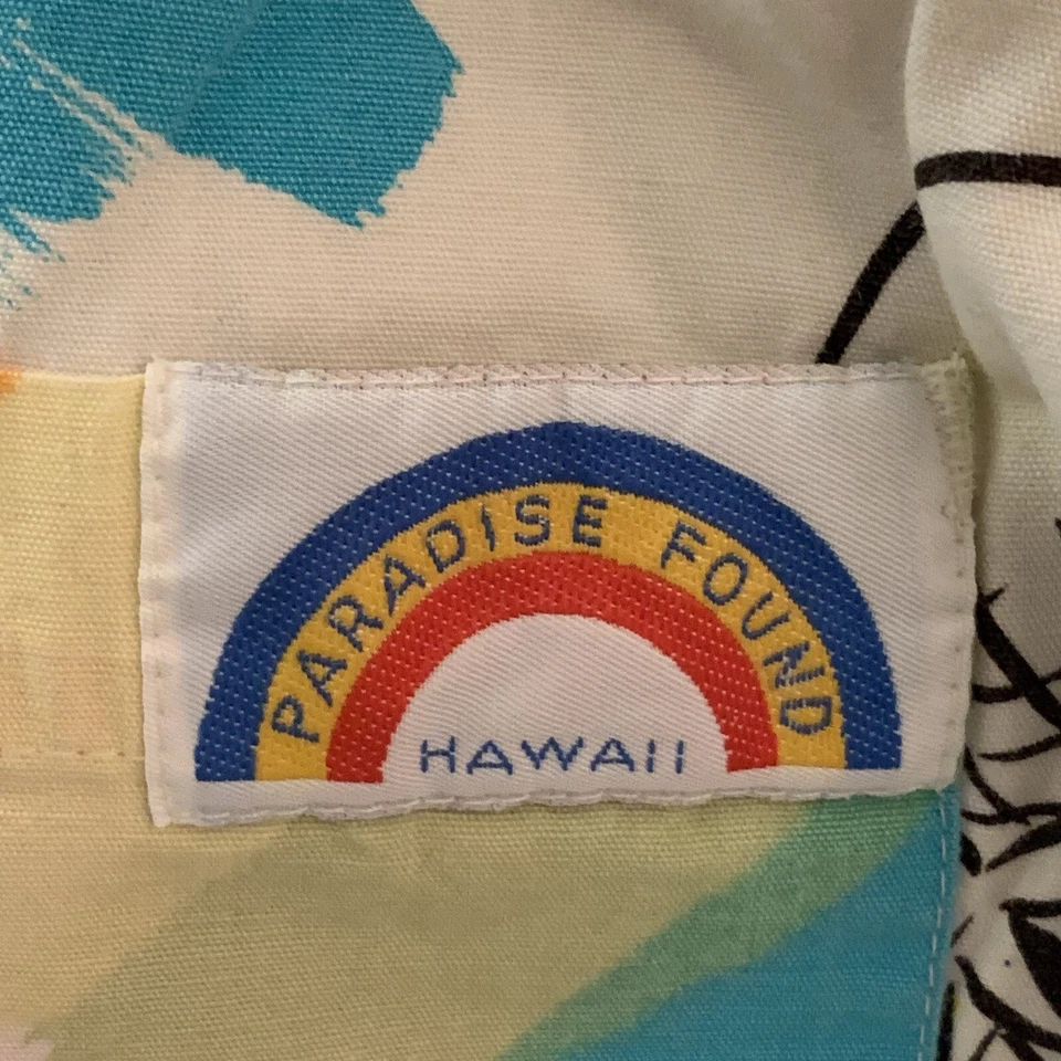 Bañador Paradise Found Hawaii Hombre 30 S Floral Hawaiano Pantalones Cortos de Playa De Colección Foto 3 de 4