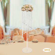 10 Crystal Flower Stand Wedding Centerpieces For Tables 80cm Tall Flower Stand