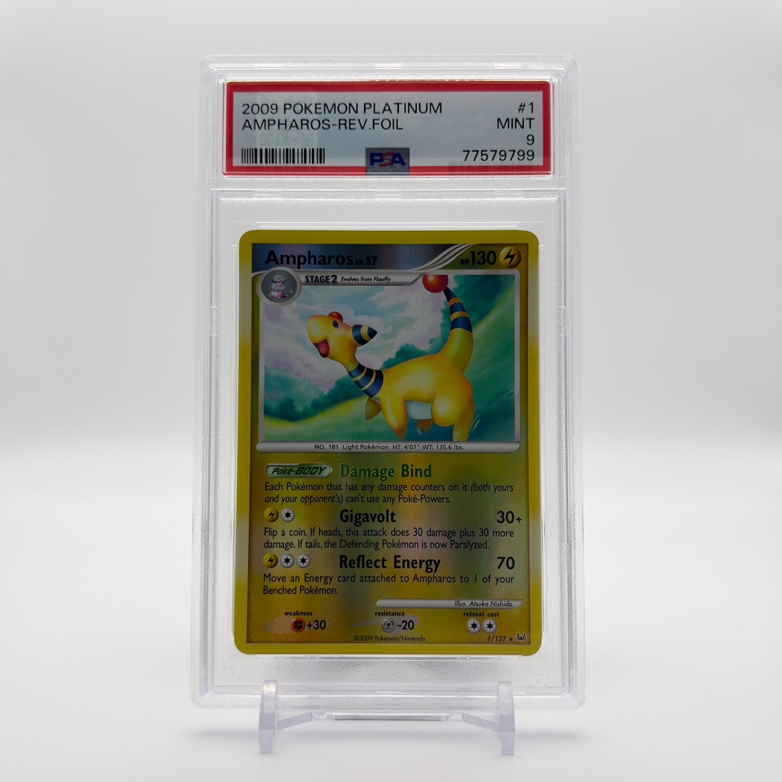 2009 Pokemon Platinum Ampharos 1 Reverse Holo PSA 9 Mint eBay