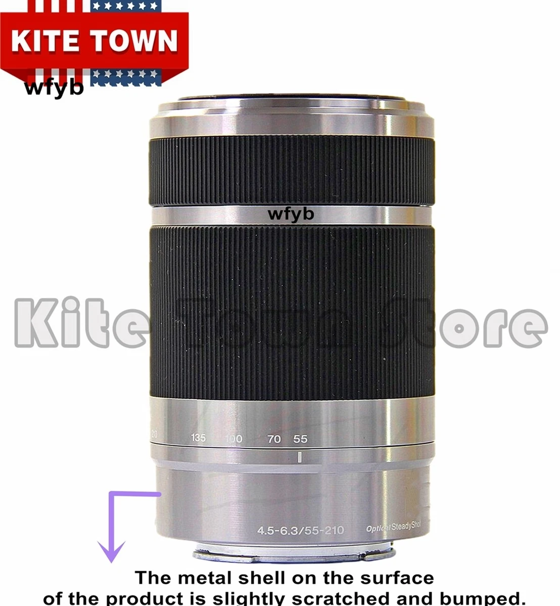 Sony E 55-210mm f/4.5-6.3 OSS silver Lens for sony NEX a6100 E