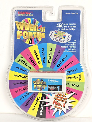 Vintage Tiger Electronics Wheel Of Fortune Handheld Video Game Cartridge #1 & #4