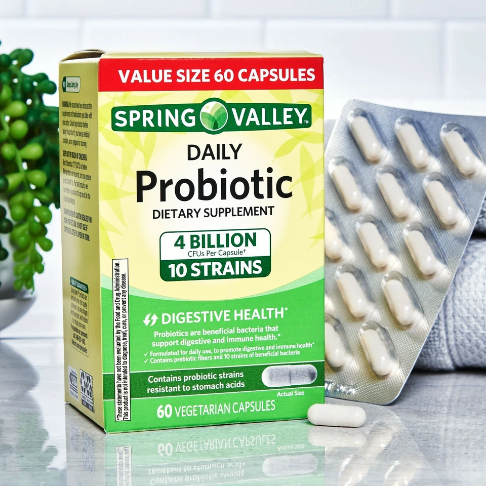 Spring Valley Daily Probiotic Vegetarian Capsules, 60 Count..+ - Image 2 of 4