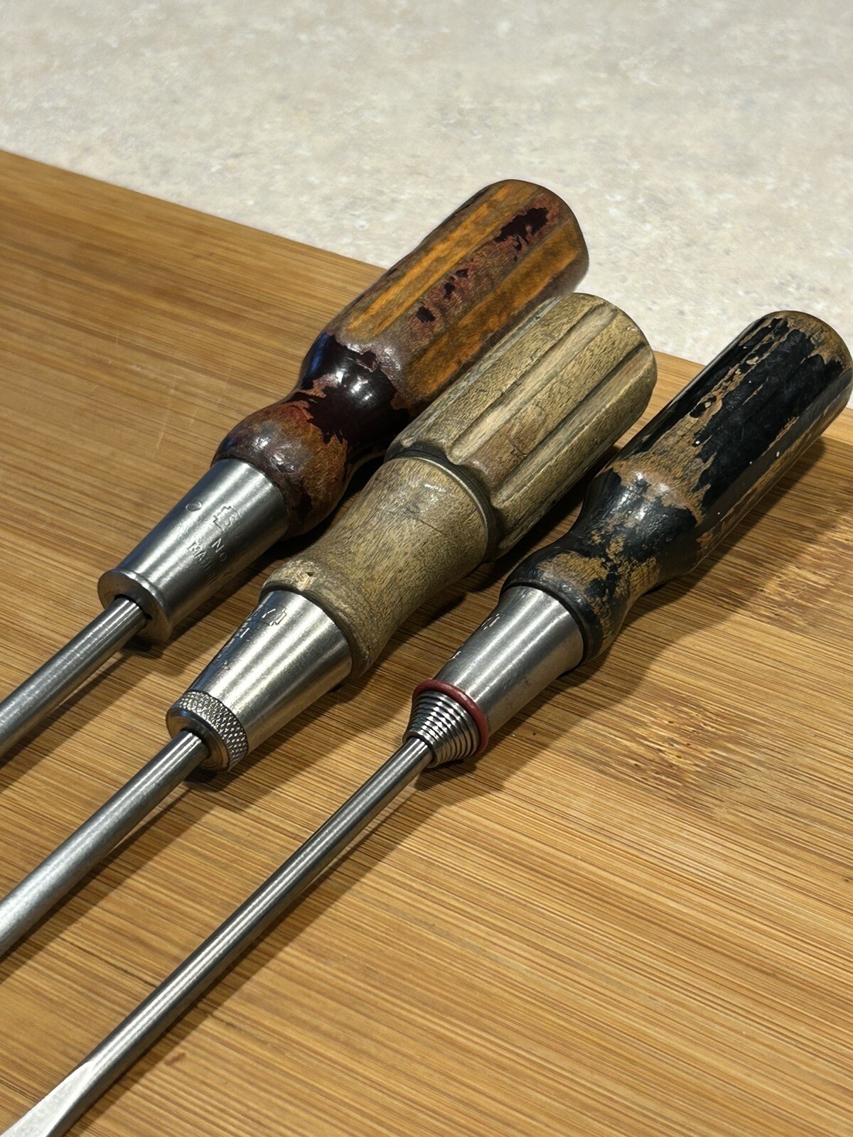 Vintage 3 pc. Stanley Wood Handle Screwdrivers USA eBay
