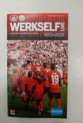 PROGRAMM WERKSELF LIVE BAYER 04 LEVERKUSEN v VFL WOLFSBURG 2022/2023 BUNDESLIGA 