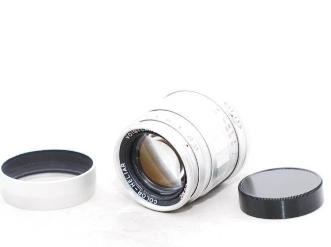 Voigtlander Color Heliar 75mm f/2.5 Silver MF lens For L39 Ltm w