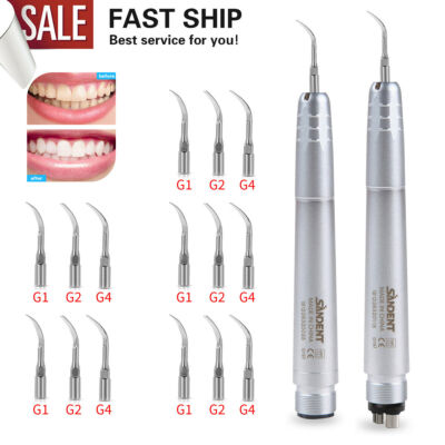 Dental Hygienist Ultrasonic Air Perio Scaler Handpiece 2Hole/4Hole & 3 Tips OR