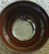 Brownstone Bowl ~ 8.25" Dia x 4.5" Tall ~ Brown Tri-colored ~ Made in Taiwan