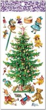 Violette Stickers 2 Sheets Victorian Christmas Tree Vintage Toys Clowns Train