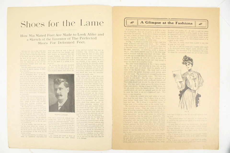 1906 Ladies Magazine V6 #33 May Manton Antique Edwardian Women Housewife Fashion - Image 3 of 4