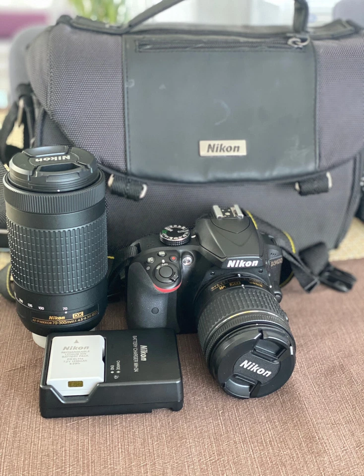 Nikon D3400 Digital SLR Camera with 24.2 Megapixels and 18-55mm and 70-300mm  - Image 2 of 4