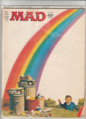 #ad MAD Magazine #152 July 1972 covers detached front and back split $12.06