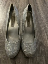 Touch Up Silver Glitter Heels 7 1/2M
