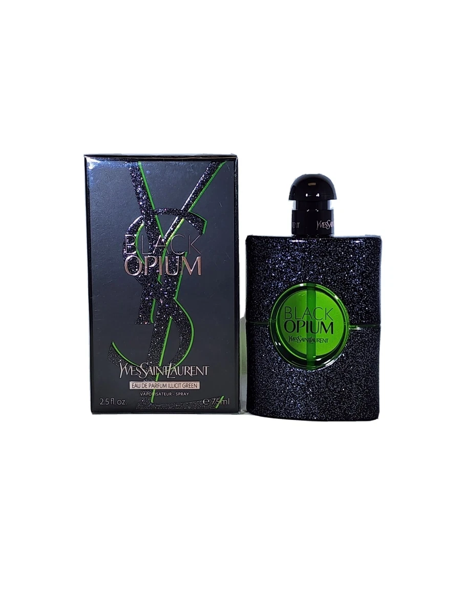 Black Opium 75Ml 2.5.Oz Eau de Parfum illcit Green Spray Yves Saint Laurent W