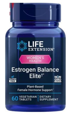 Life Extension Estrogen Balance Elite  60tabs Fenugreek/Cohosh/Vitex NonGMO