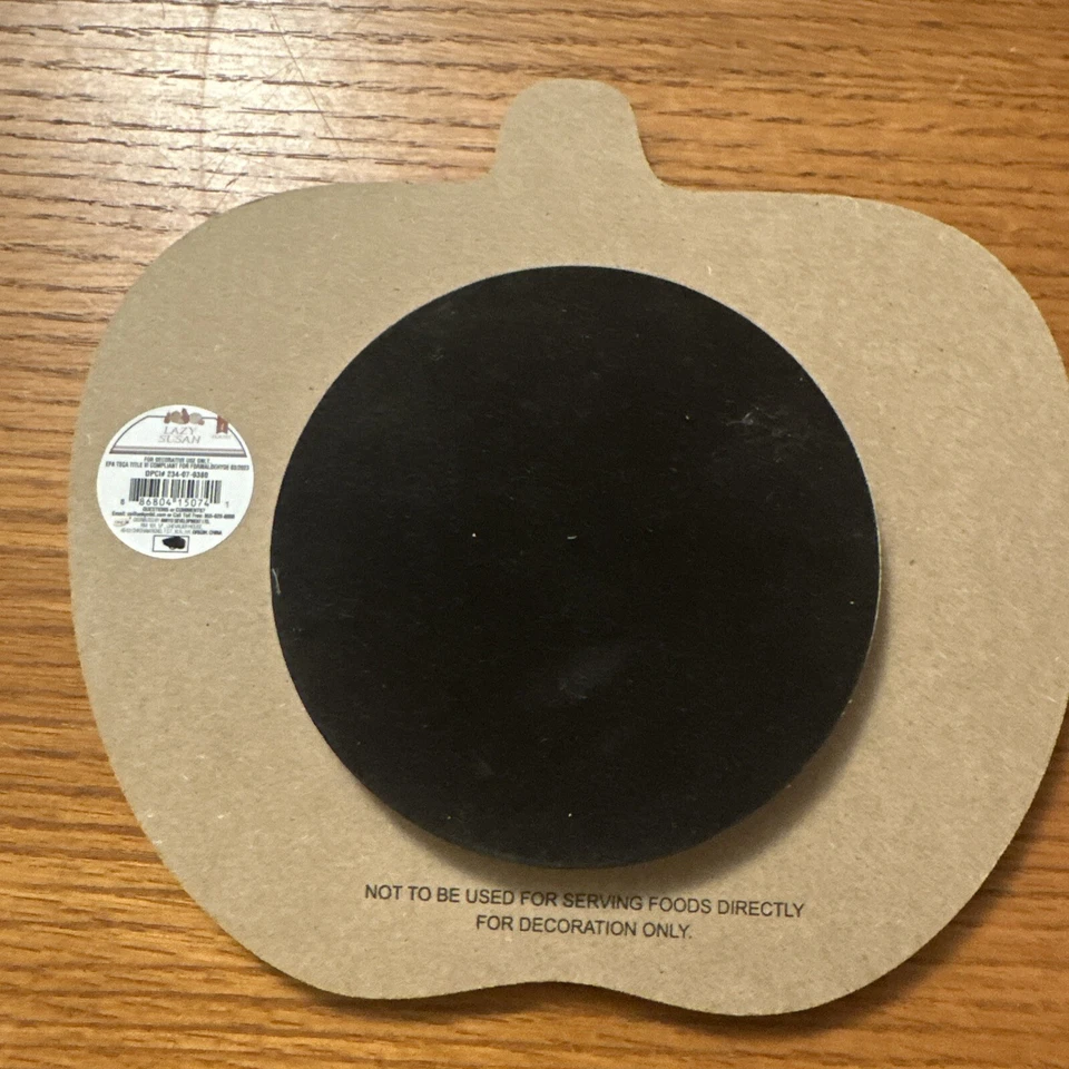 Wood Pumpkin Lazy Susan Pressed Board 10x9 in - Image 2 of 3