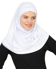 Chic Ready To Wear Hijab For Women Muslim Long Turban Undercap Set Instant Sc...