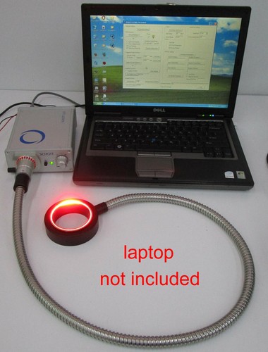 Anneau D'éclairage Fibre Optique AmScope HL250-AR - 150W Pour Microscope - Réglable Avec Arrêt Auto