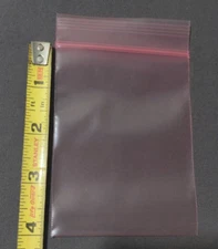 100 x ULINE Pink Anti Static Shielding Bags 3" x 4" Zip Lock Reclosable 4 Mil