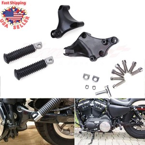 Rear Passenger Foot Pegs Pedal Mount Bracket For Harley Sportster 883 1200 14 17 Ebay