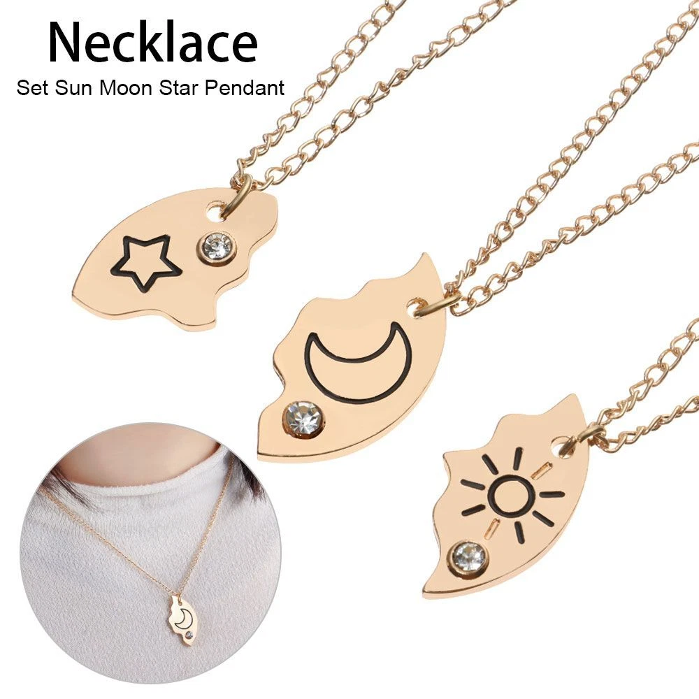 Sun and deals moon bff necklaces