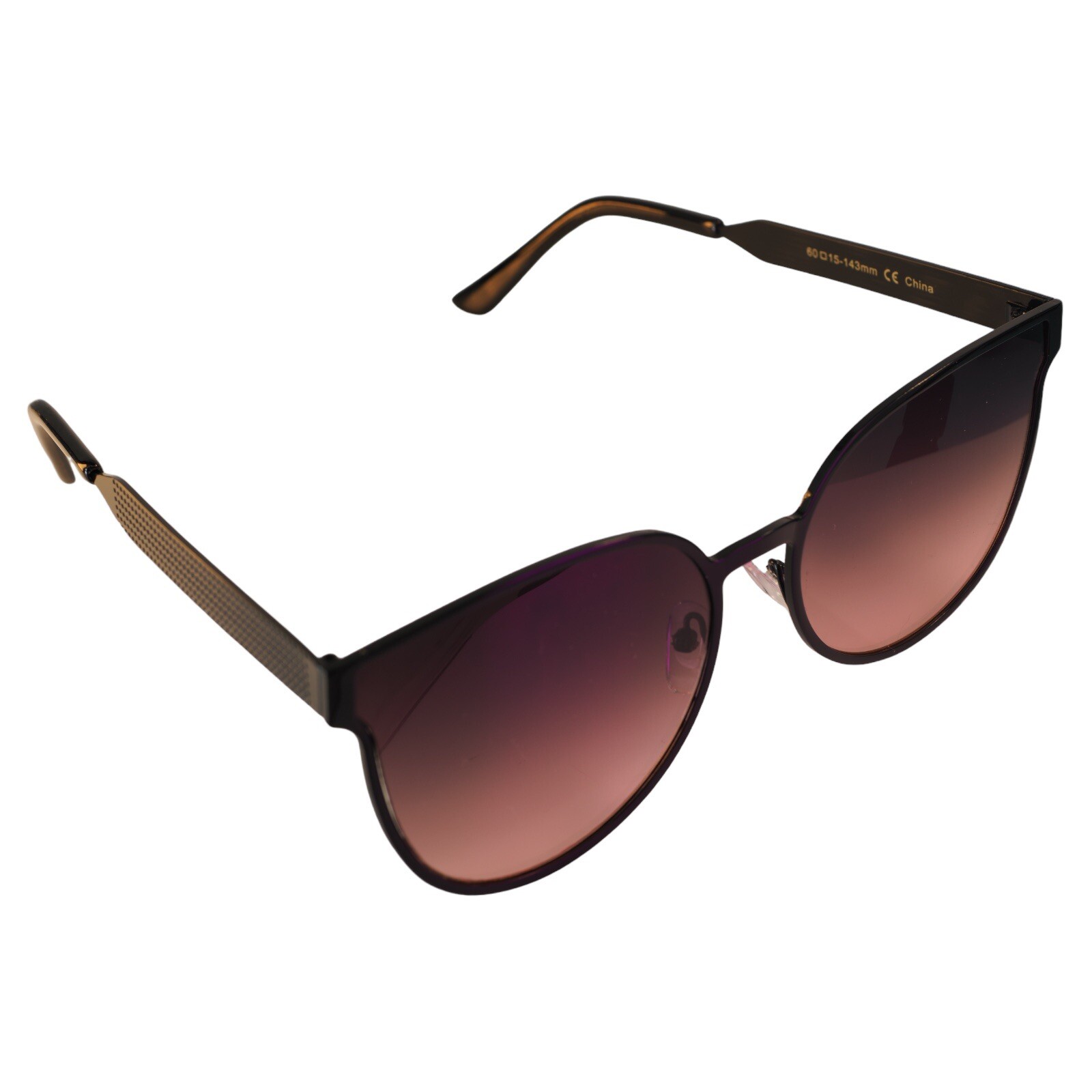 Stylish Cat Eye Sunglasses with Sleek Metal Frames 1034-image