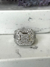 Men's 14kt White Gold Diamond Fashion Ring Size 11