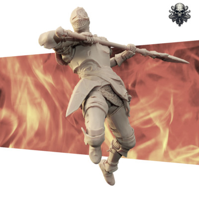 Frenzied Knight B | Realsteone | RPG Wargaming Miniature | Elden Ring Dark Souls