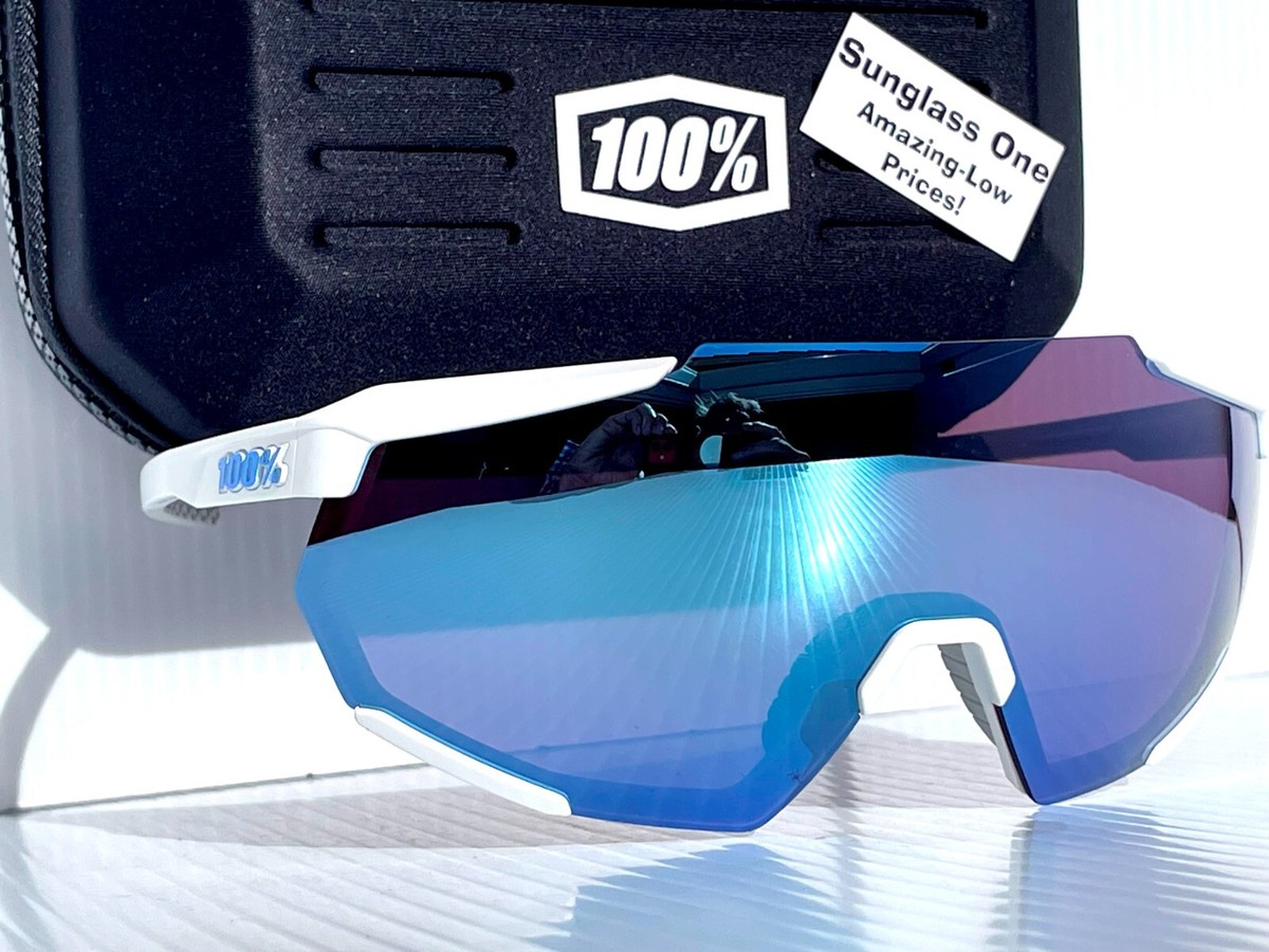 新品 100% Racetrap White Hiper Blue サングラス RACETRAP® 3.0 - Matte White - HiPER Blue Multilayer Mirror