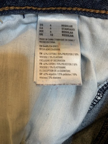 American Eagle Jeans Damen Größe 6 Super Super Stretch Denim Freizeit - Bild 6 von 6