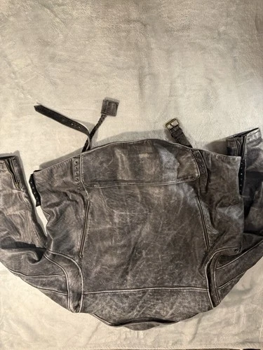 Vintage First Gear Jacket Men XL Leather Motorcycle Buckle Distressed Biker Heav image 6