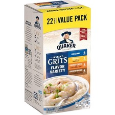 Instant Grits Variety Pack 22 Packets Quick Cooking Breakfast Cereal