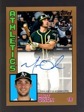 2019 TOPPS 35TH ANNIVERSARY 1984 GOLD MATT OLSON AUTO AUTOGRAPH 40/50 ATHLETICS