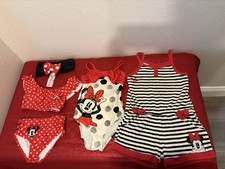 Disney Minnie Mouse Bathing suit Bikini lot - Kids Size 4  5/6
