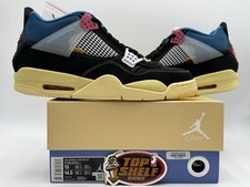 DS New Nike Air Jordan 4 Union LA Off Noir 2020 Size 13 Authentic Black Retro MJ