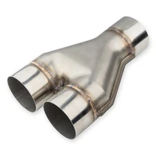 Weld-On Exhaust Tip 3" Inlet 3" Outlet 10" Long Stainless Steel Y-Pipe Universal