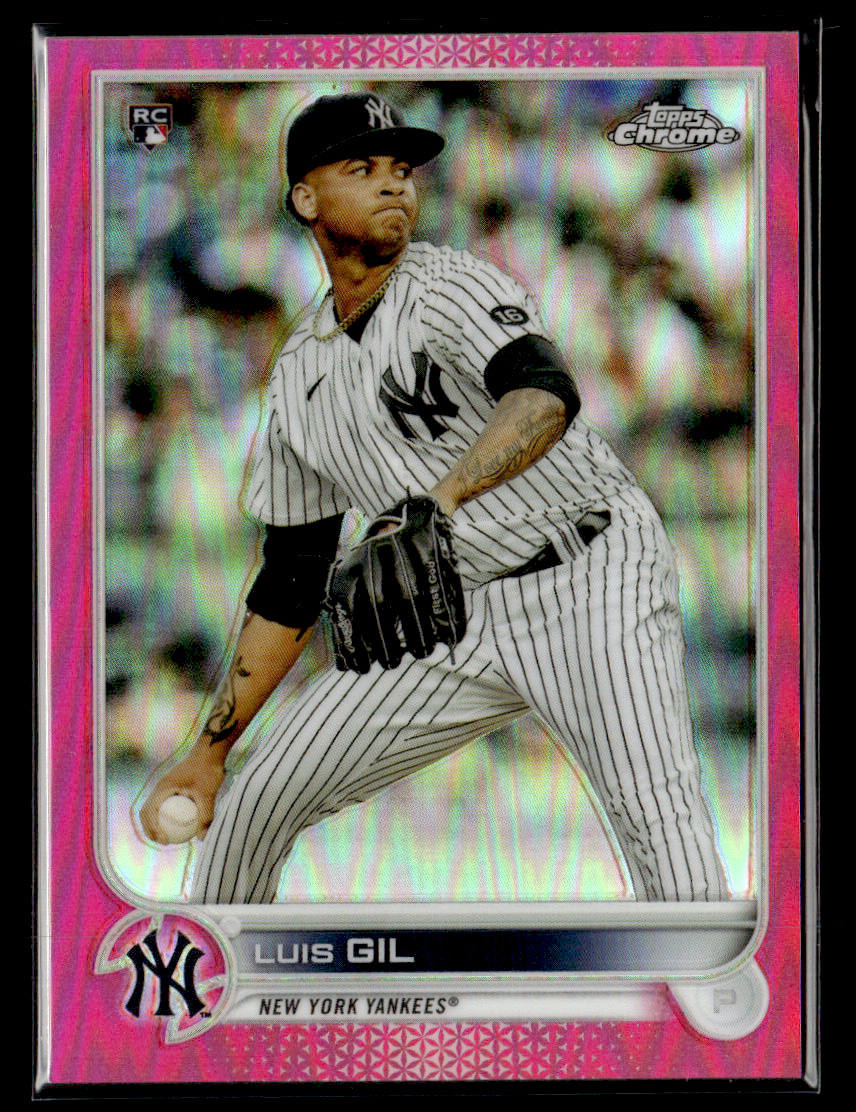 2022 Topps Chrome #202 Luis Gil Magenta Refractor #/399 Card New York Yankees