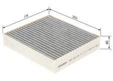BOSCH Innenraumfilter 1 987 432 434 Aktivkohlefilter für SMART FORFOUR COLT 454