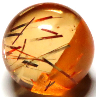FABULOUS LATE 60'S EARLY 70'S APPLE JUICE PERSPEX BUTTON w/SILVER & GOLD FOIL
