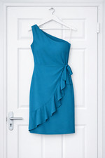 ASOS Size 10 Blue One Shoulder Dress
